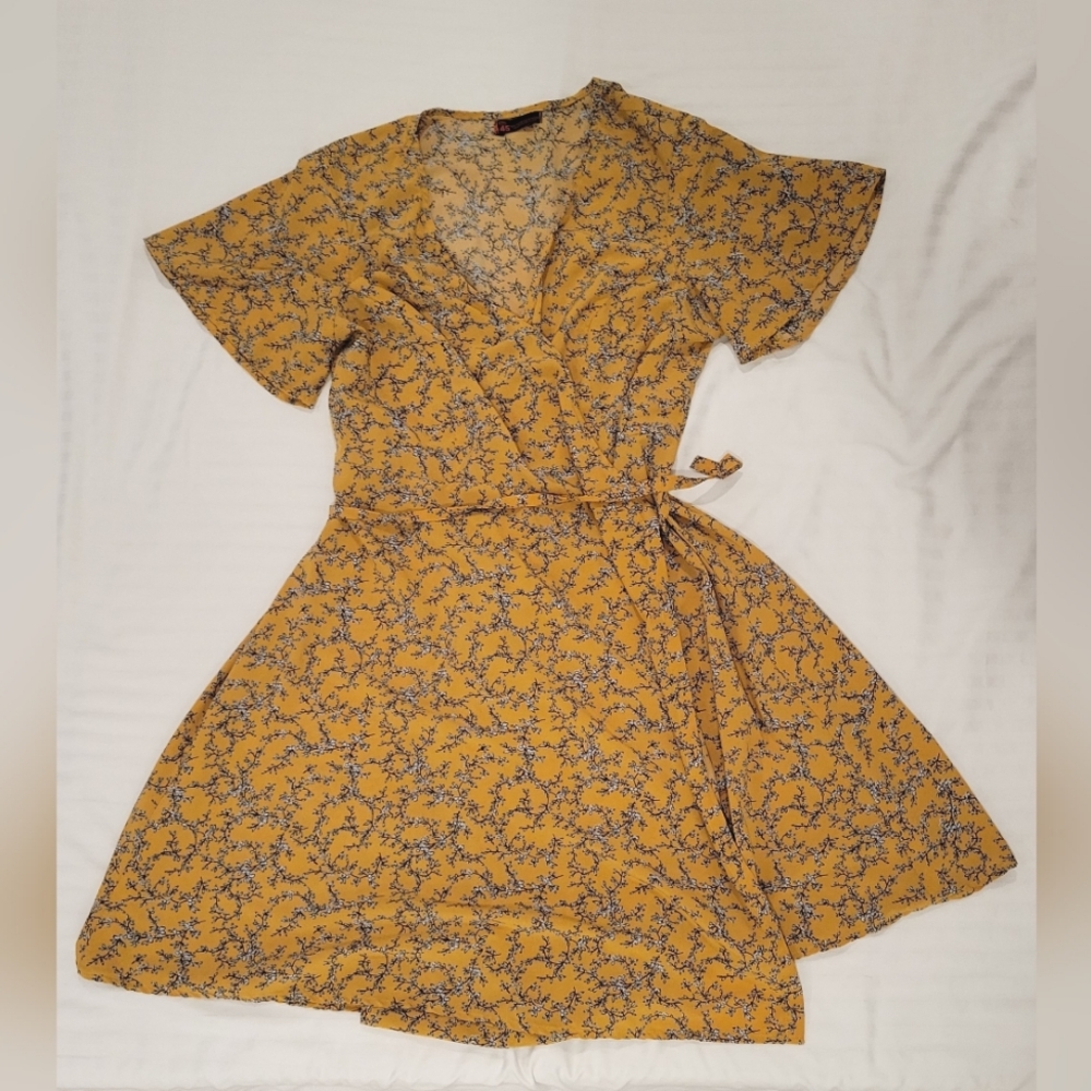 Custom Floral Wrap Dress